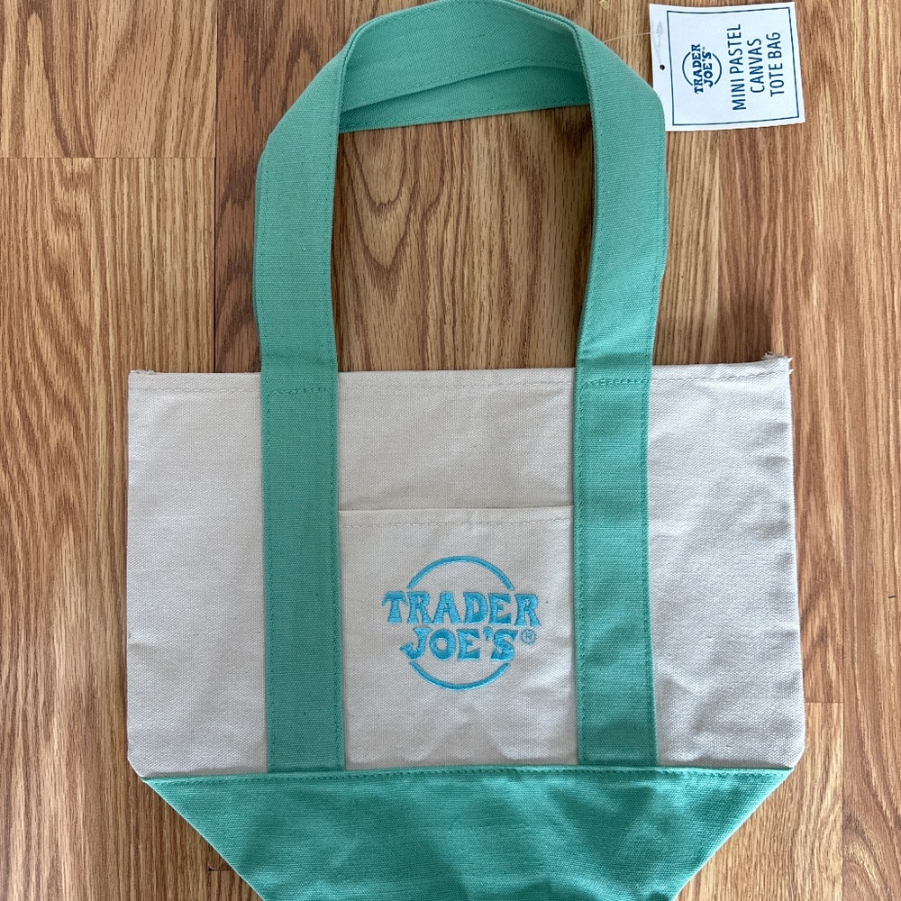Trader Joe’s small tote bag green
